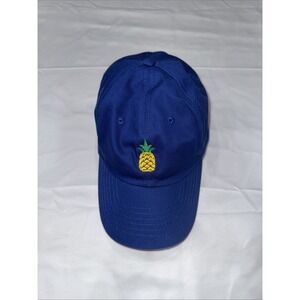 Pineapple Slideback Hat Blue One Size Embroidered Adjustable Dalix